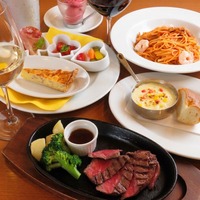 【十勝彩美牛の鉄板ステーキとグラタンとパーティープラン】ｽﾊﾟｰｸﾘﾝｸﾞﾜｲﾝで乾杯6500円 