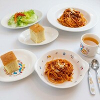 ママとペアでパスタランチ　十勝和牛ともち豚のミートソースセット